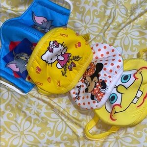 Brand new yellow kids masks hello kitty mask set
